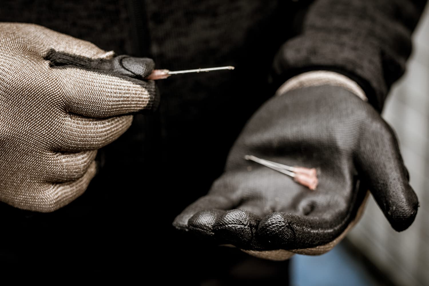 NITRAS 6655 STEEL - Gants de travail résistant aux coupures et aux coups de couteau - EN 388 - brun/noir - 09/L