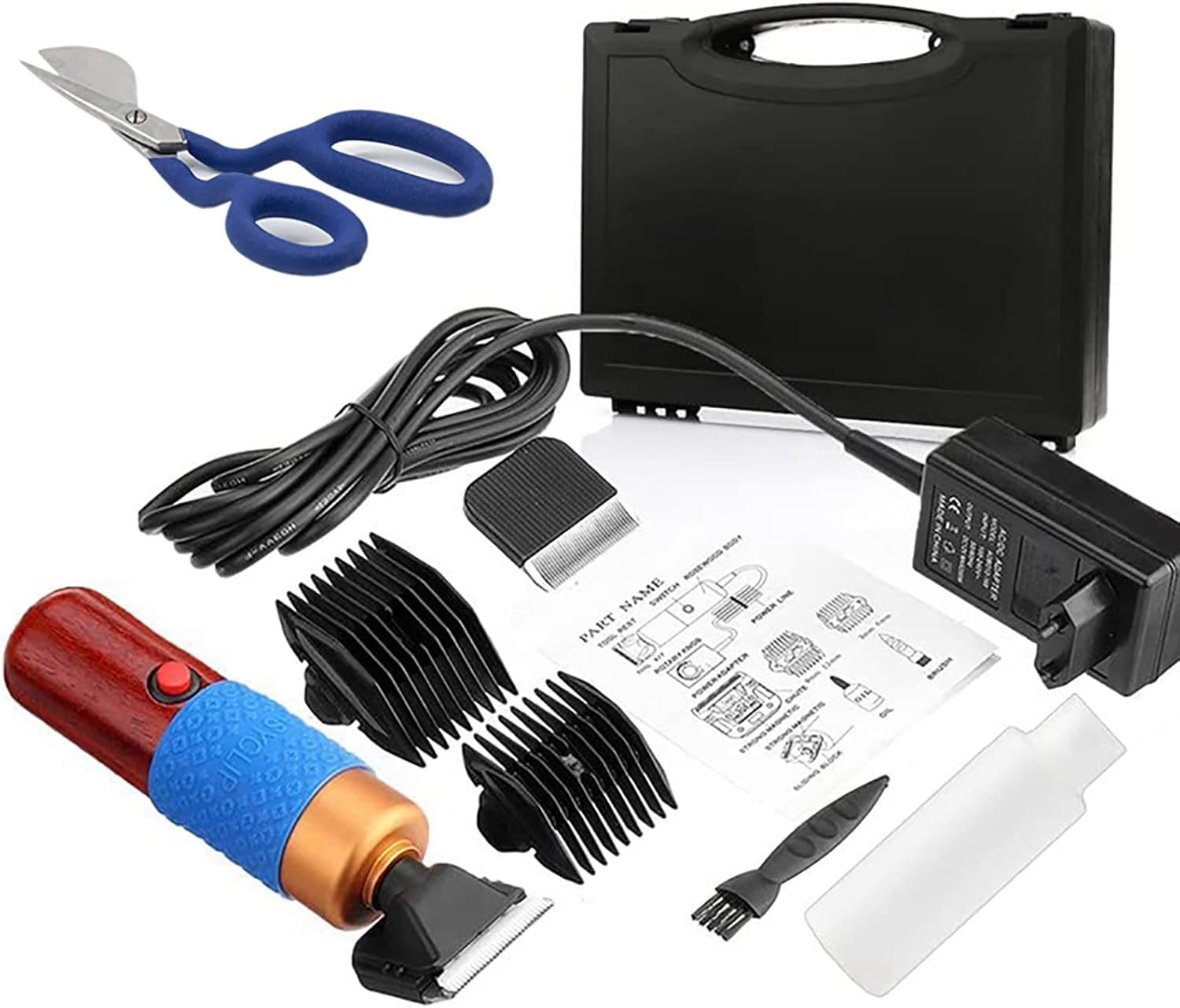 QJJML Carpet Trimmer Tufting Rug Trimmer W/Scissors, 200W Low Noise Rug