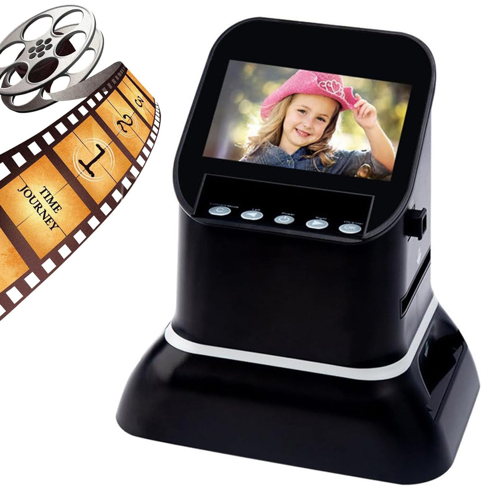 DDZJTPP Professional 22MP 35mm & 120 Medium Format Film Scanner With 4.3" LCD High-Resolution Slide & Negative Digitizer No Computer Required Supports Image Preview & Editing