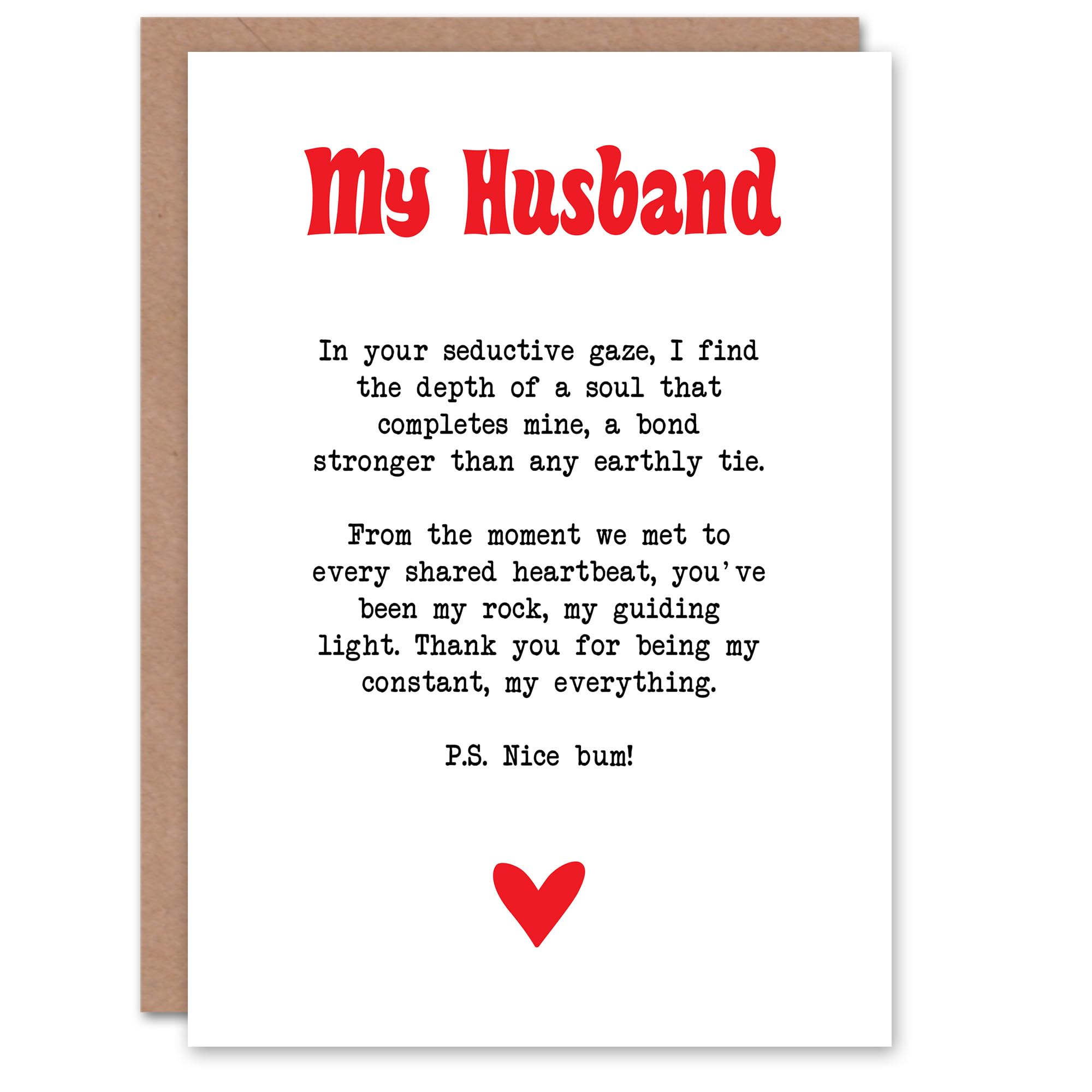 Artery8 Greeting Card Love Poem My Everything Husband Romantic Poetry For Him Man Anniversary Card