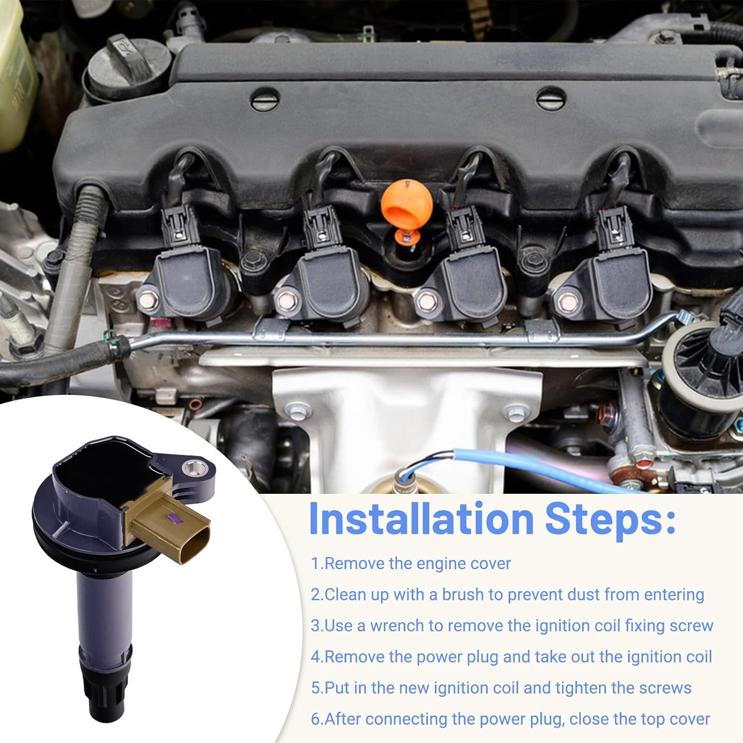 6 Packs UF646 Ignition Coil Pack SP534 Double Iridium Spark Plug for 11-17 Ford F-150 Explorer Taurus Transit-150 250 350/Lincoln MKT Navigator V6 3.5L Turbo BL3Z12029C DG549