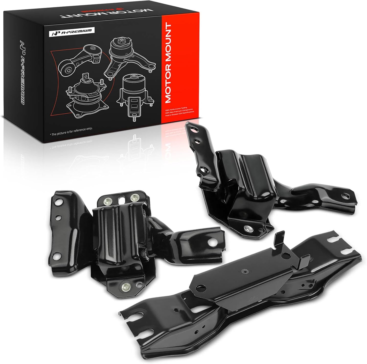 A-Premium 3PCS Engine Motor Mount Transmission Mount Kit Compatible with Ford Mustang 1999 2000 2001 2002 2003 2004 4.6L Naturally Aspirated, Automatic Transmission, Replace# 2R3Z6038AA, 1R3Z6068AA
