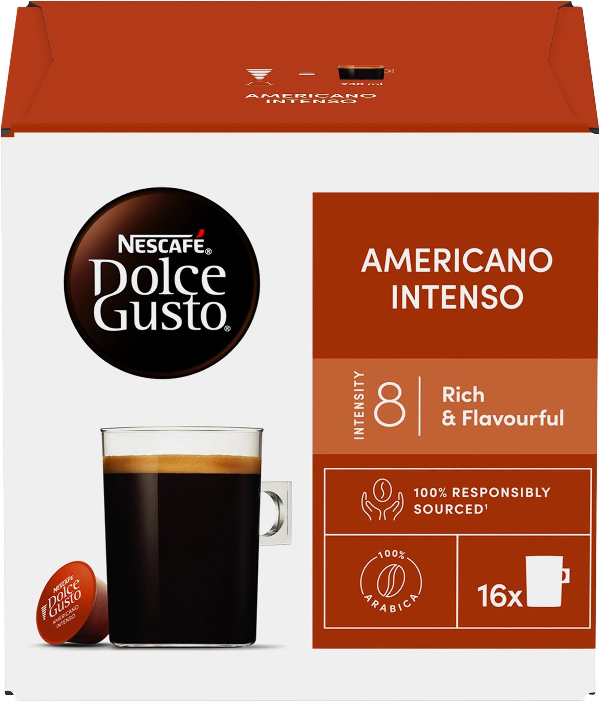 Nescafe Dolce Gusto Americano Intenso 16 Capsules 132.8g Pack of 3