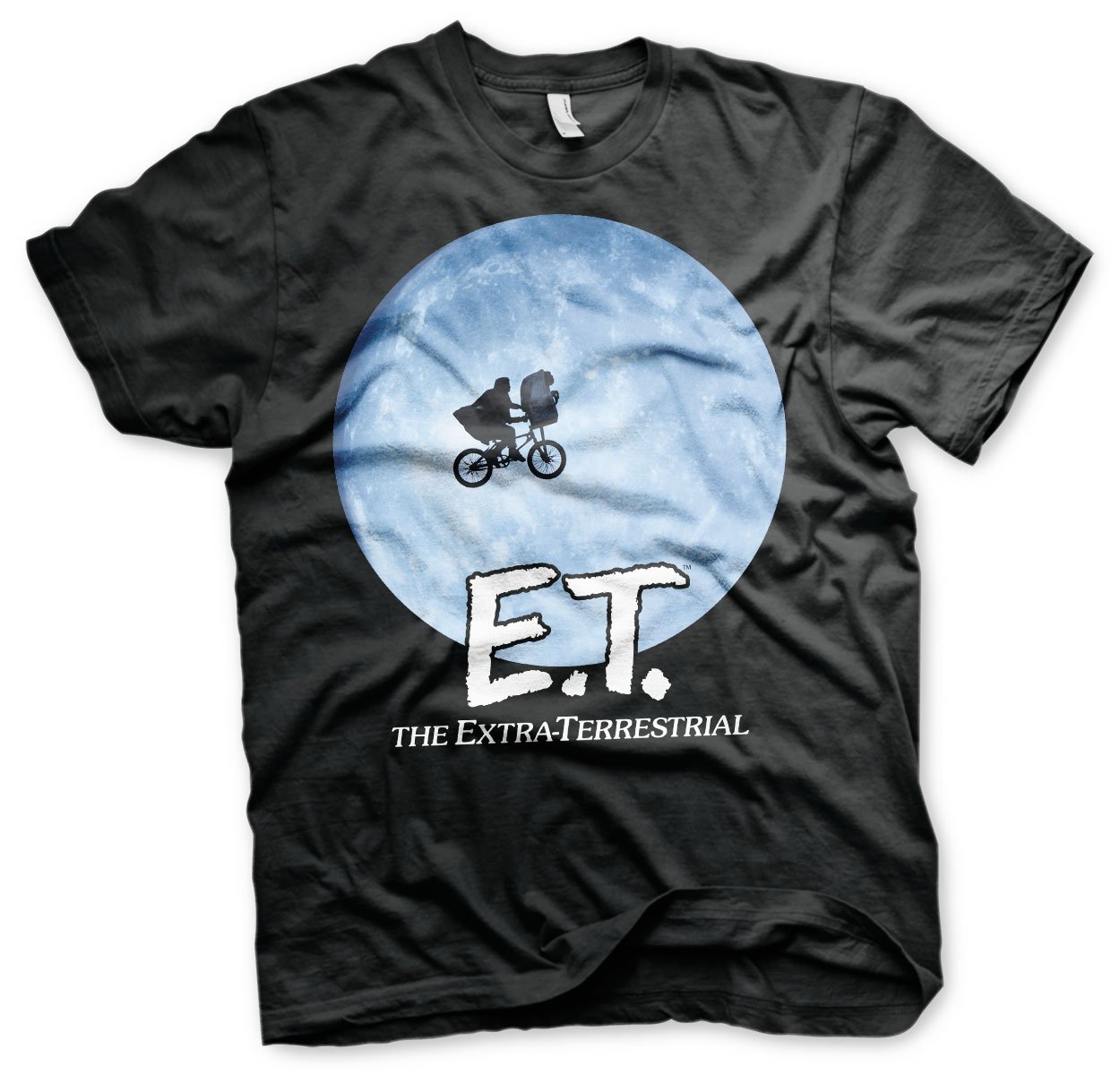 E.t. Men's Black Bike Officially Licensed In The Moon T-Shirt (Black), XX-Large