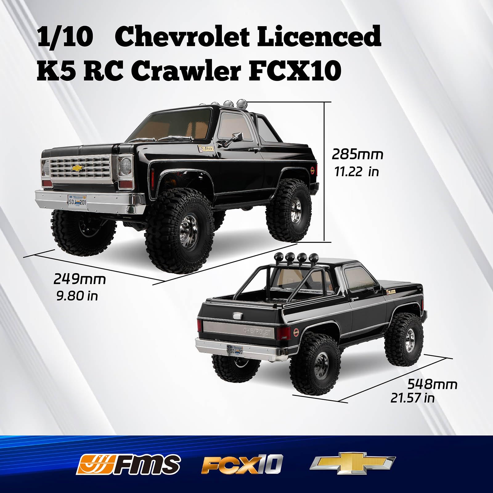 FMS 1/10 RC Crawler FCX10 Chevy K5 Blazer RS RC Pickup Truck Hobby