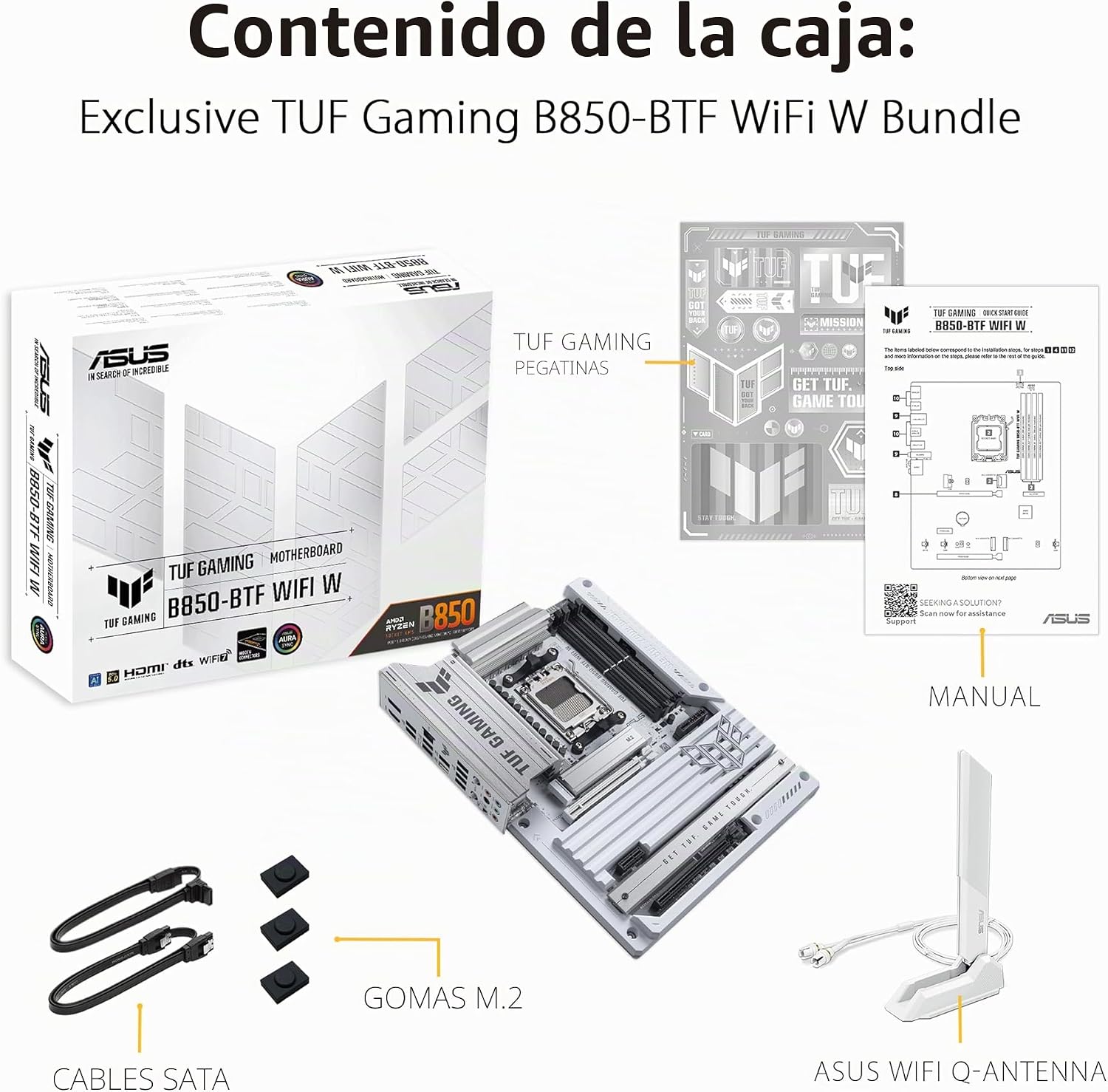 Asus Tuf Gaming B850-Btf Wifi W – Motherboard – Atx – Socket Am5 – Amd B850 Chipsatz – UsB-C 3.2 Gen 2×2, UsB-C 3.2 Gen2, Usb 3.2 Gen 2, Usb 3.2 Gen 7
