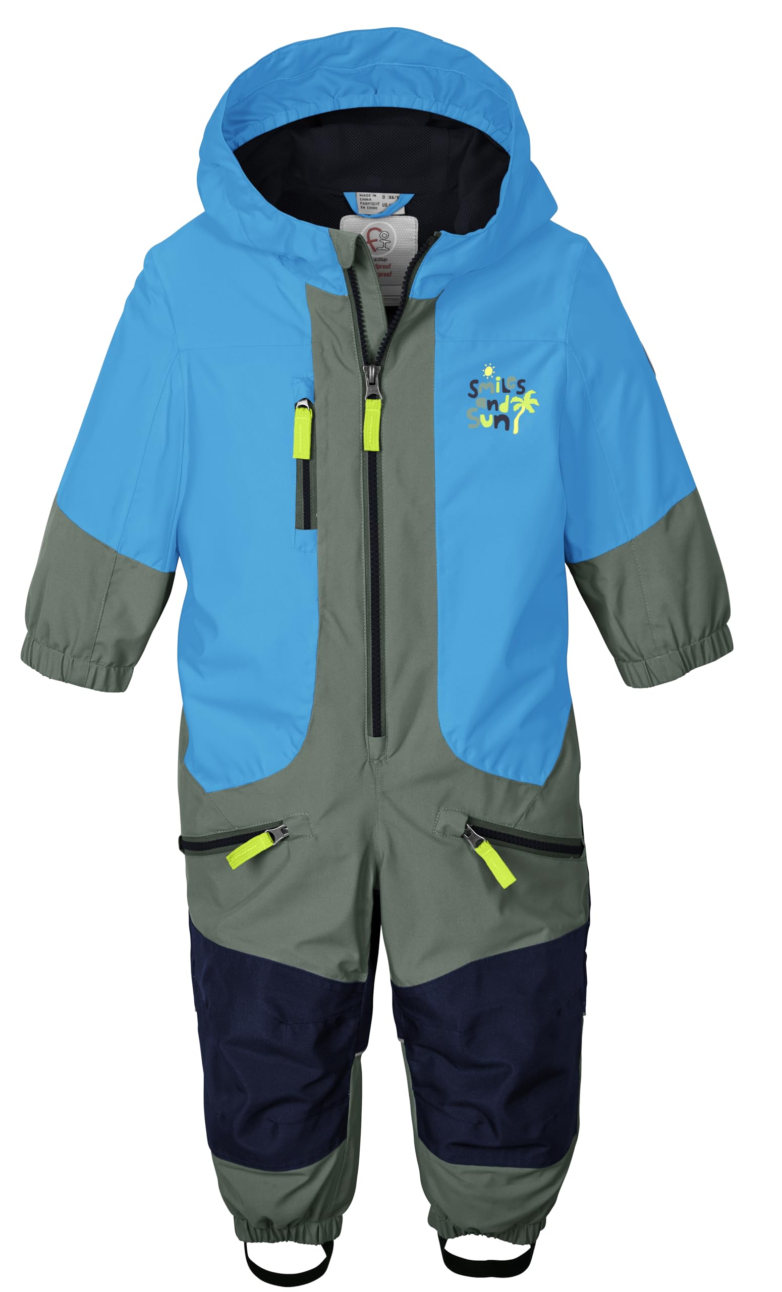 first instinct by killtec Kinder Funktionsoverall/Matschanzug mit Kapuze 42909-000, azur, 86-92, 42909-000