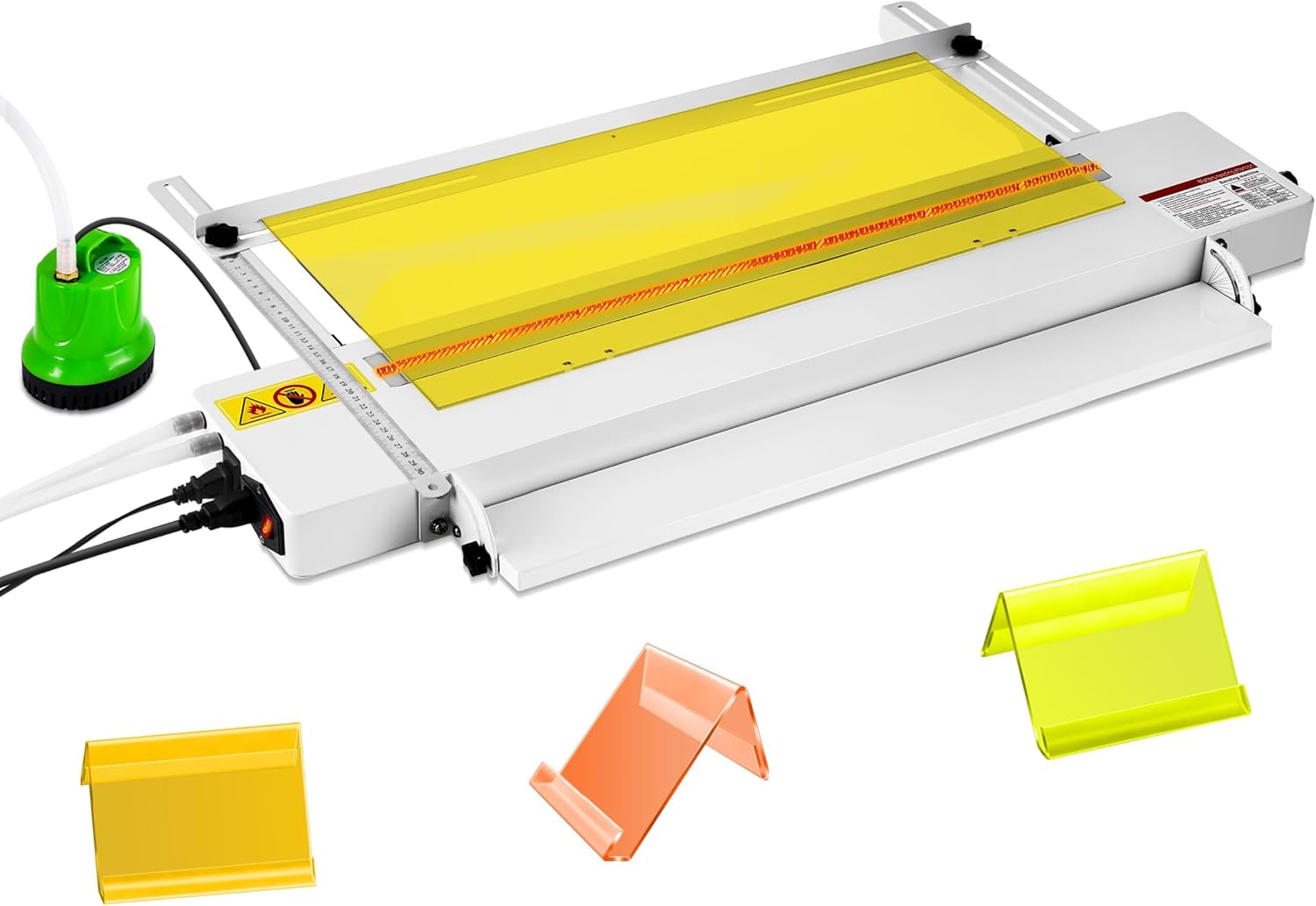 24インチアクリルPVCプラスチックベンダー、0-85℃調整可能な長さと角度を備えたプラスチックシート曲げ機、60cmアクリルストリ