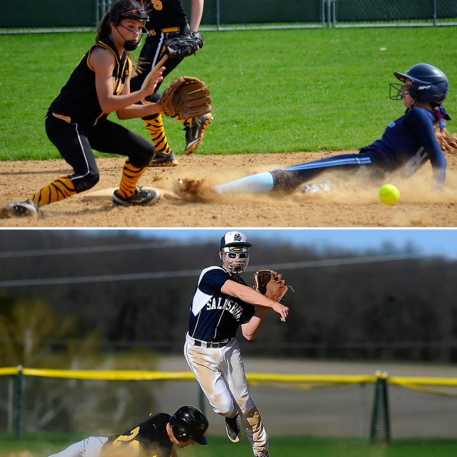 3X Softball Fielder's Facemask Chin Cup Face Defense Chin Cup Protective Catchers Mask Replacement Chin Pad, Baseball Softball Pitchers Helmet Padding Men Women Teensm - Image 6