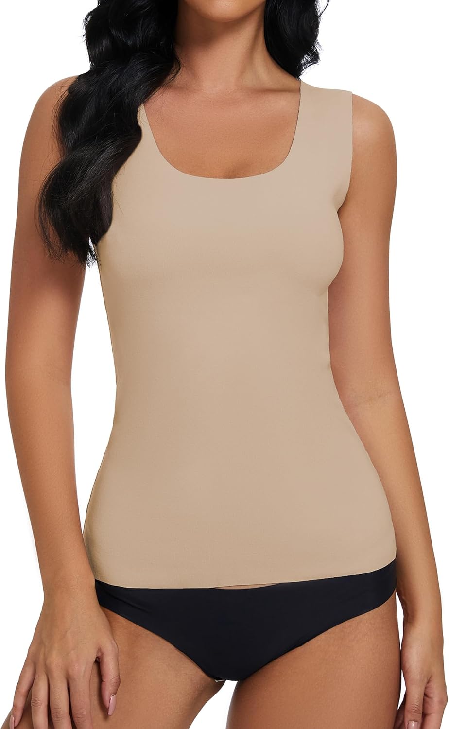 YYA Basic Tank Tops for Women, Thermal Vest Warm Tank-Top Sleeveless Camisole Lingerie, S-XL