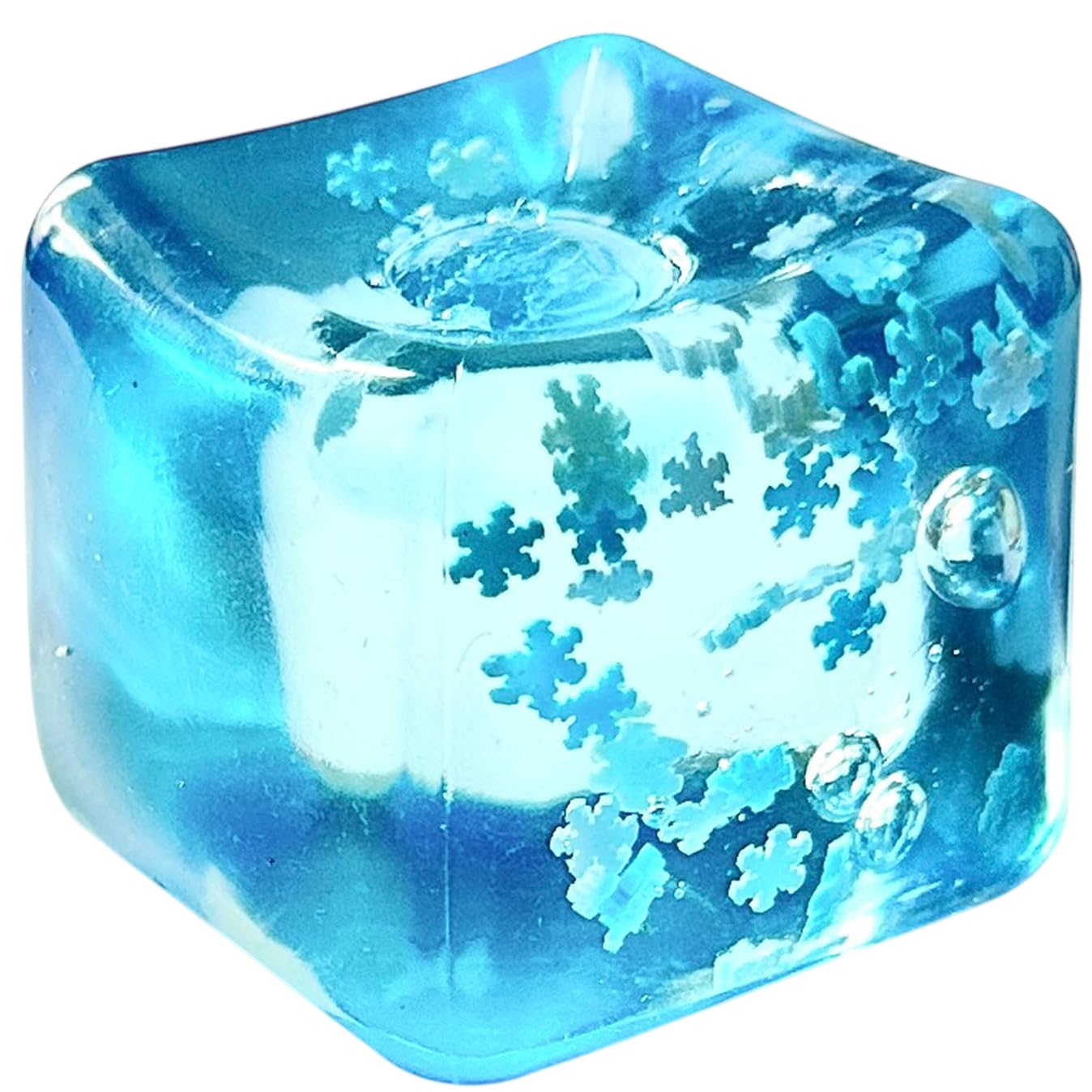 Snowflake Ice Cube Squishy Stress Ball | Slow Rising Fidget Toy for Kids & Adults (Pack of 1)