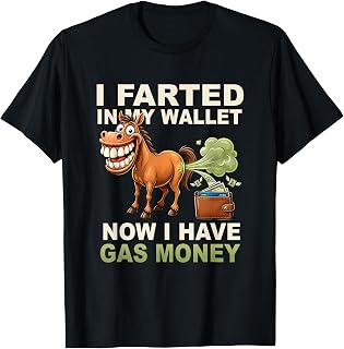 I Farted in My Wallet Funny Gas Money Donkey Meme Cartoon T-Shirt