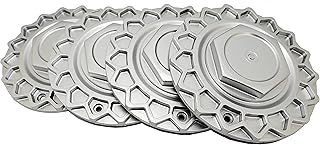 Kaber Egypt 2020 Car Rim Cover Set Diameter 16.8 cm 4 Piece Silver Color Sprinkler Bay Color Compatible with BBS BBS