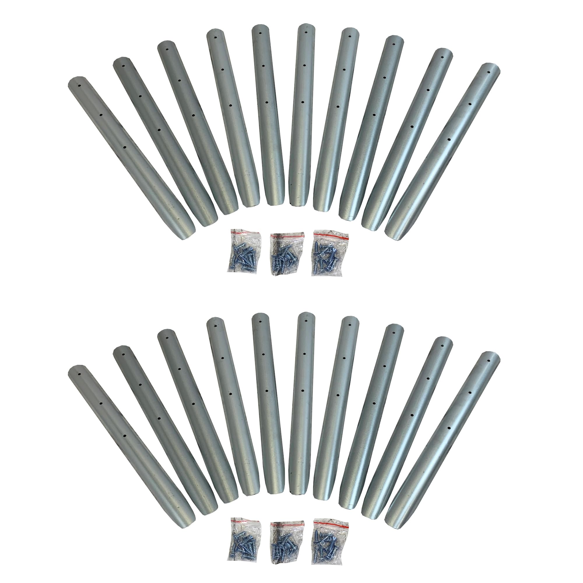 Selections Steel Lawn Edging Log Roll Stakes for Garden Paths and Borders - Pack of 20