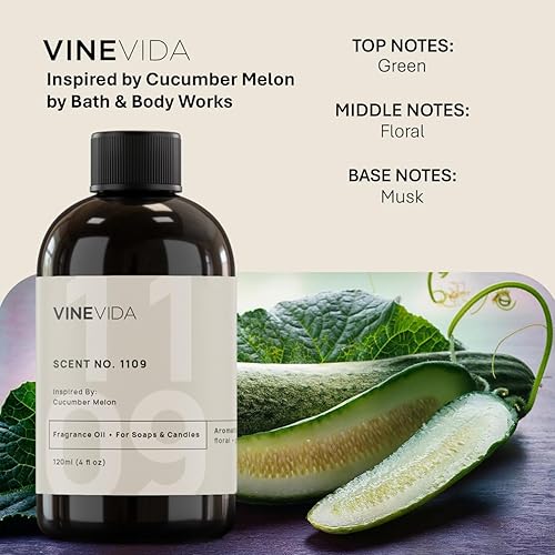 Miniatura 255 de VINEVIDA [4 onzas] Aceite de fragancia de madera de teca de caoba para fabricación de velas y fabricación de jabón, aromas de velas prémium para