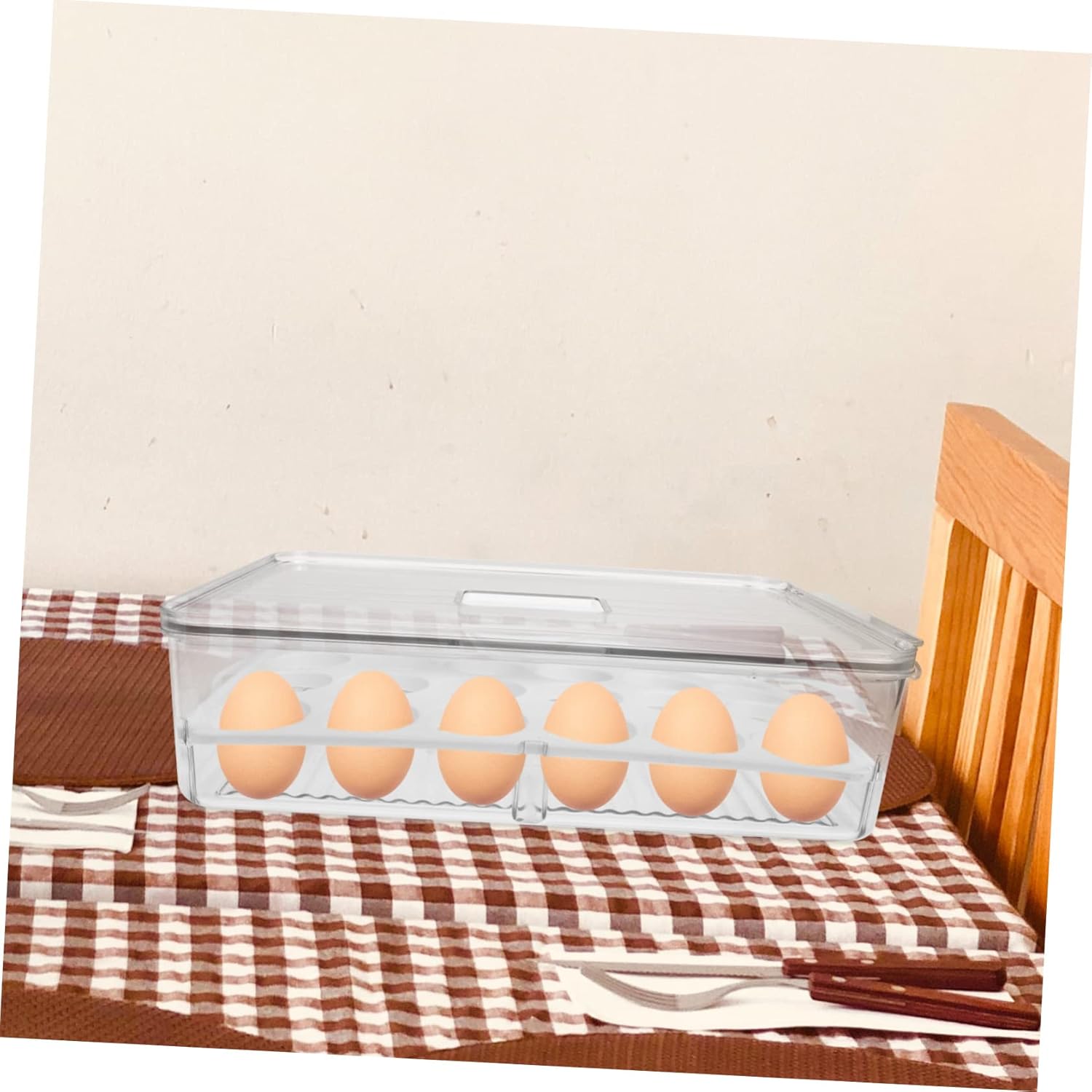 POPETPOP Refrigerator Storage Container Sealing Cover Stackable Holder for Freshness Versatile Preservation Box for Kitchen and Fridge Organization
