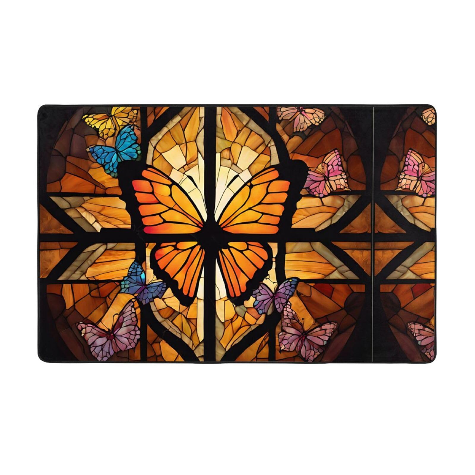 Tapis cuisine antidérapant salon chambre bureau papillon