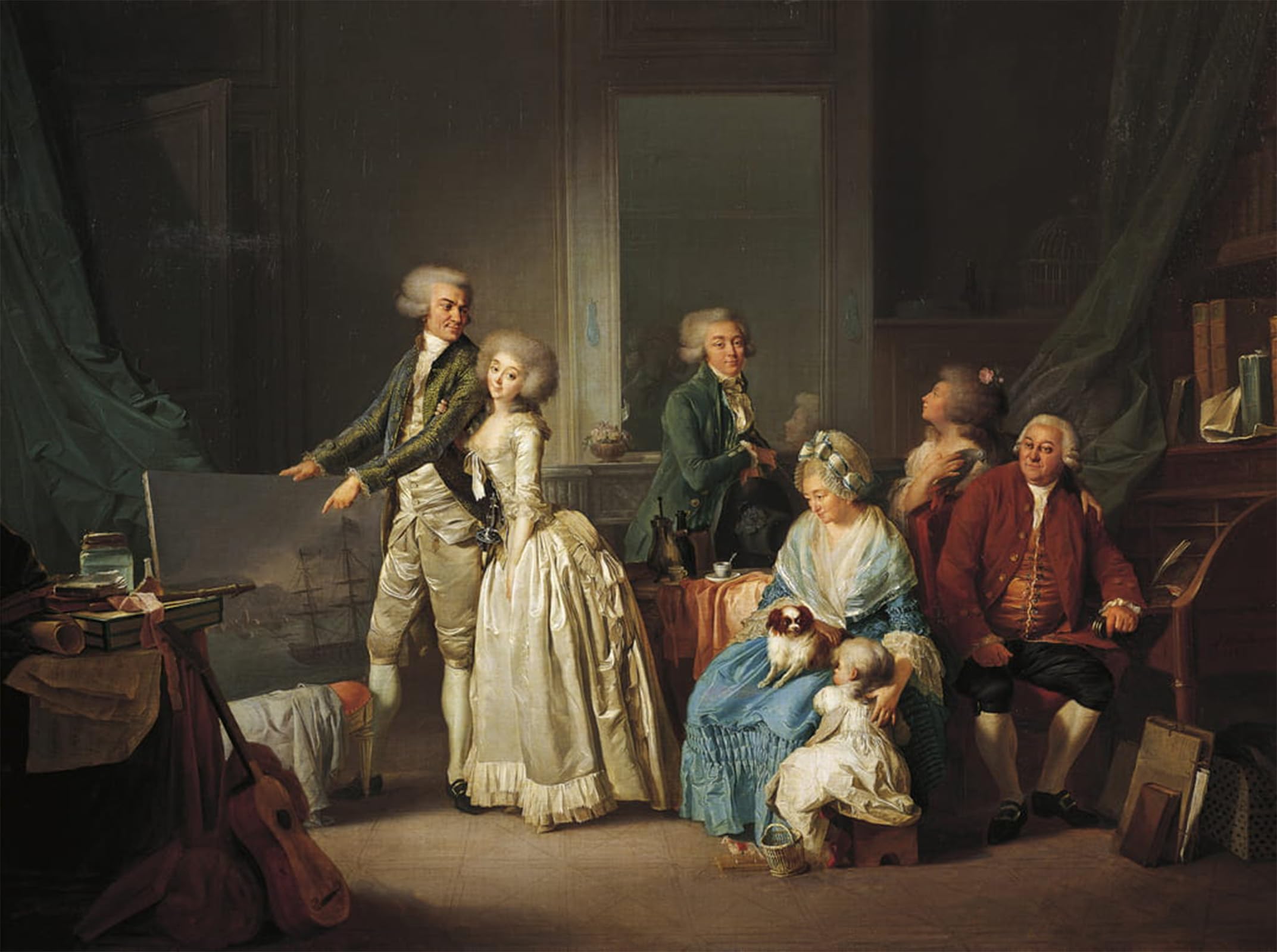 POSTERIIk Vintage Print Pop Art Landscape Artwork Gohin Family by Louis Leopold Boilly Art Prints for Office Home Decor 60x90cm