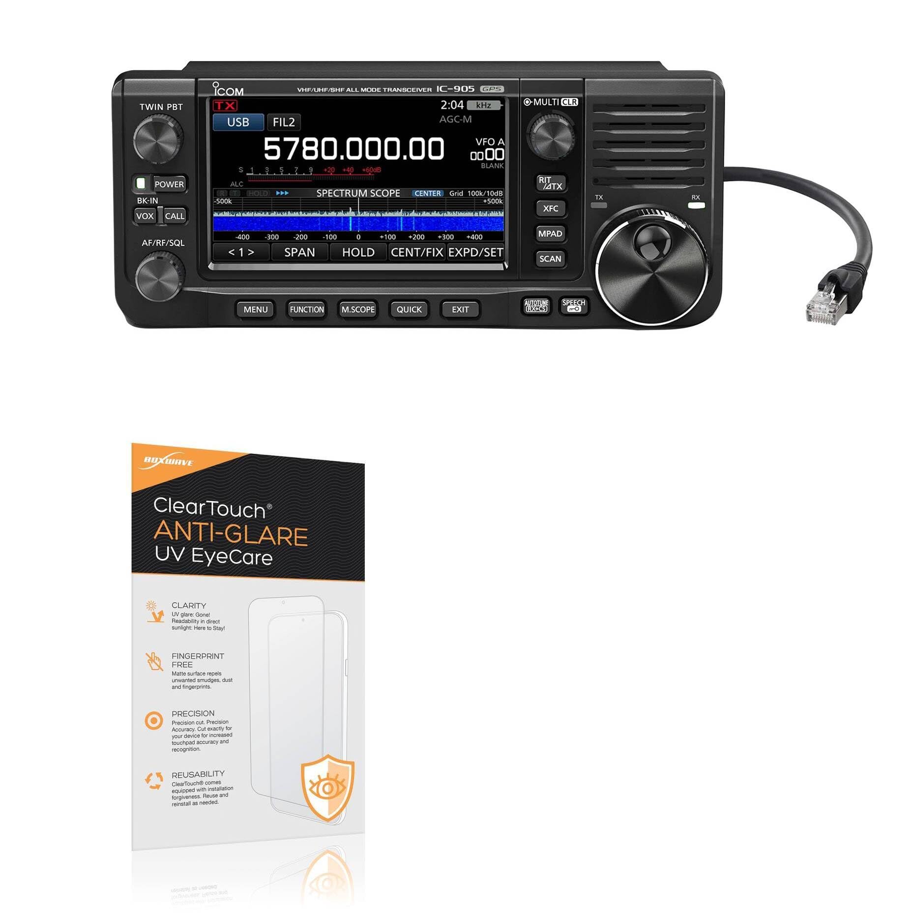 BoxWave Screen Protector Compatible With Icom IC-905 - ClearTouch Anti-Glare Anti-UV EyeCare (2-Pack), Filters out Harmful Blue Light Reduce Fatigue