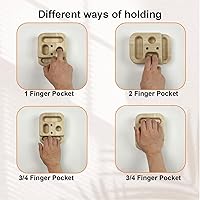 Vista 3 de Tabla de escalada en roca para entrenamiento de escalada como diapasón de escalada con jarras, pendientes y bordes, bolsillos como estación