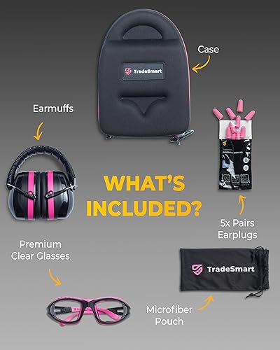 Miniatura 2 de TradeSmart Protección auditiva para rango de armas y protección ocular para disparar + curso de confianza en armas de fuego, 5 tapones para los