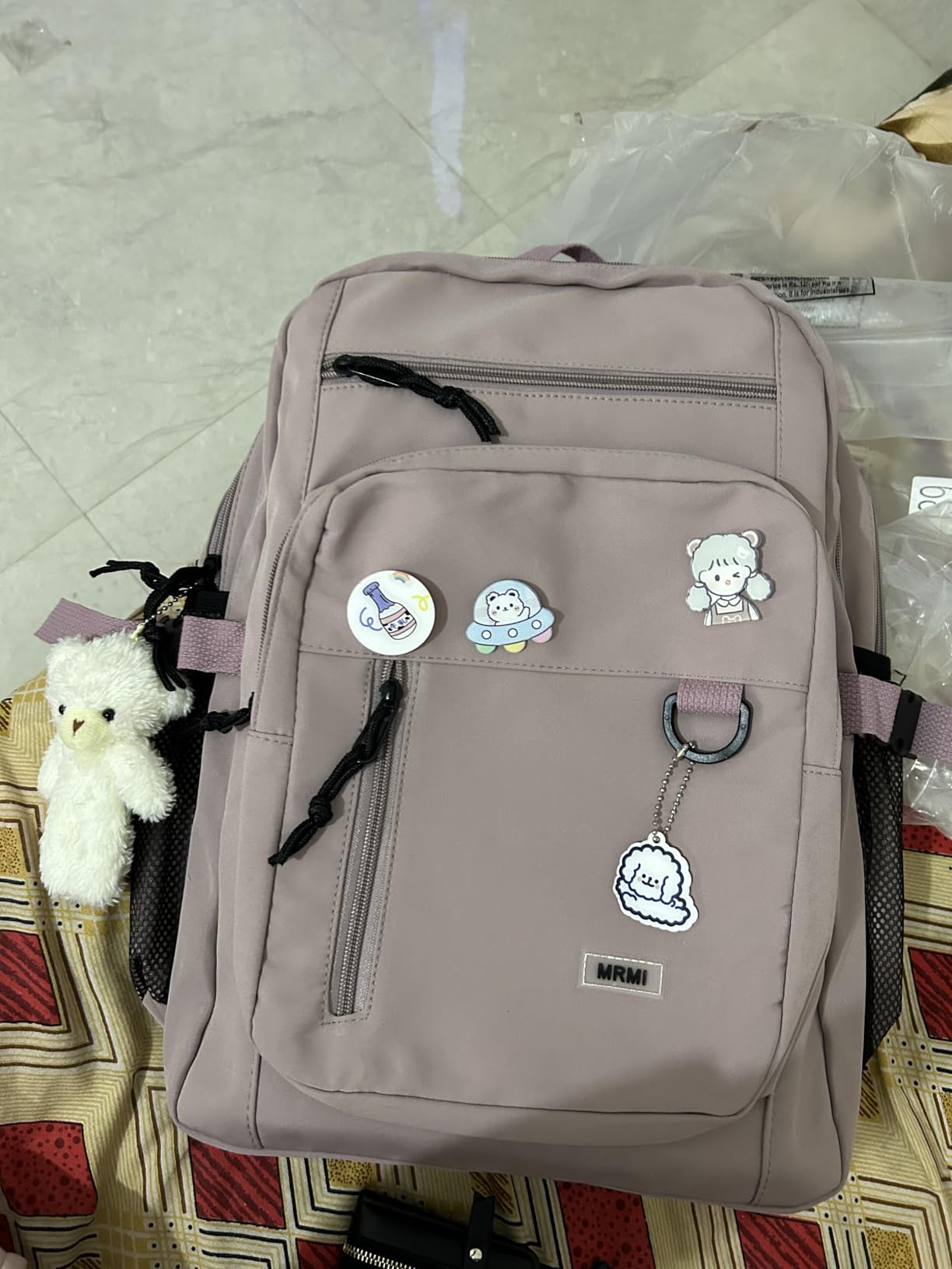 MTRoyaldia Teddy Bear Plush Backpack - Cute Embroidered Name Mini Backpack For Kids & Teens - View #5