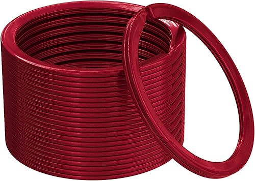 Miniatura 5 de Llaveros planos divididos a granel, resistente y resistente para automóvil, hogar, anillo de metal grande para perro, cordón para escuela, oficina,