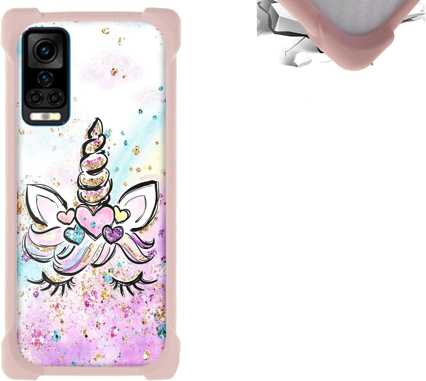 Aroepurt Case for Hisense Infinity H60 Smat Case Compatible with Hisense Infinity H60 Smat Phone Case PC backplane + Silicone Soft Frame Cover KB-FEN3