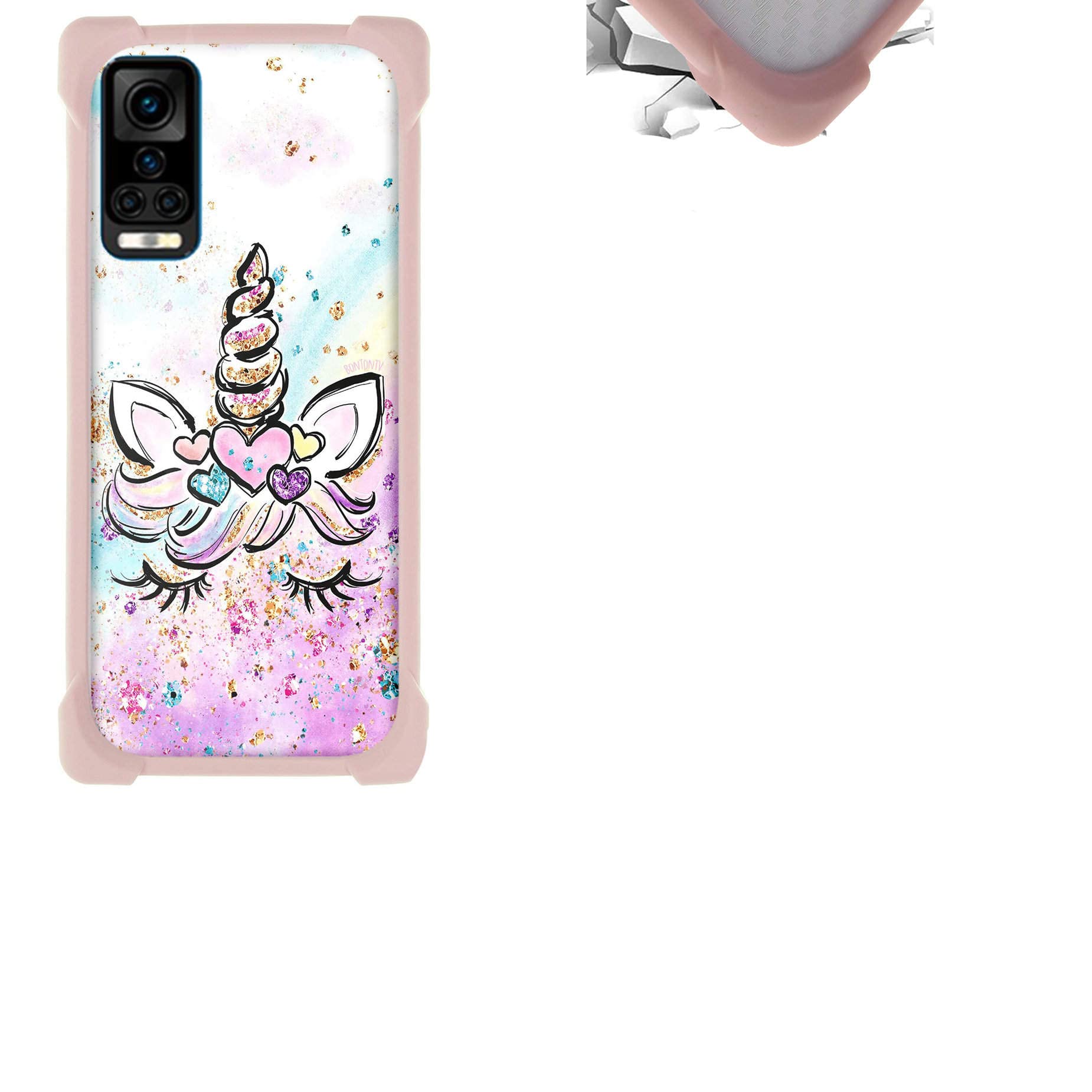 Aroepurt Case for Hisense Infinity H60 Smat Case Compatible with Hisense Infinity H60 Smat Phone Case PC backplane + Silicone Soft Frame Cover KB-FEN3