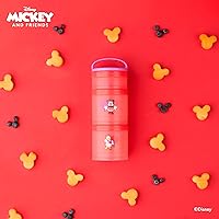 Vista 6 de Whiskware Disney Stackable Snack Containers for Kids and Toddlers, 3 Stackable Snack Cups for School and Travel, Minnie and Daisy Minnie & Daisy
