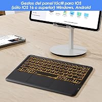 KOOCHUWAH Bluetooth Billentyűzet Touchpad Egérrel, LED Háttérvilágítás, 11 Szín, QWERTY 4