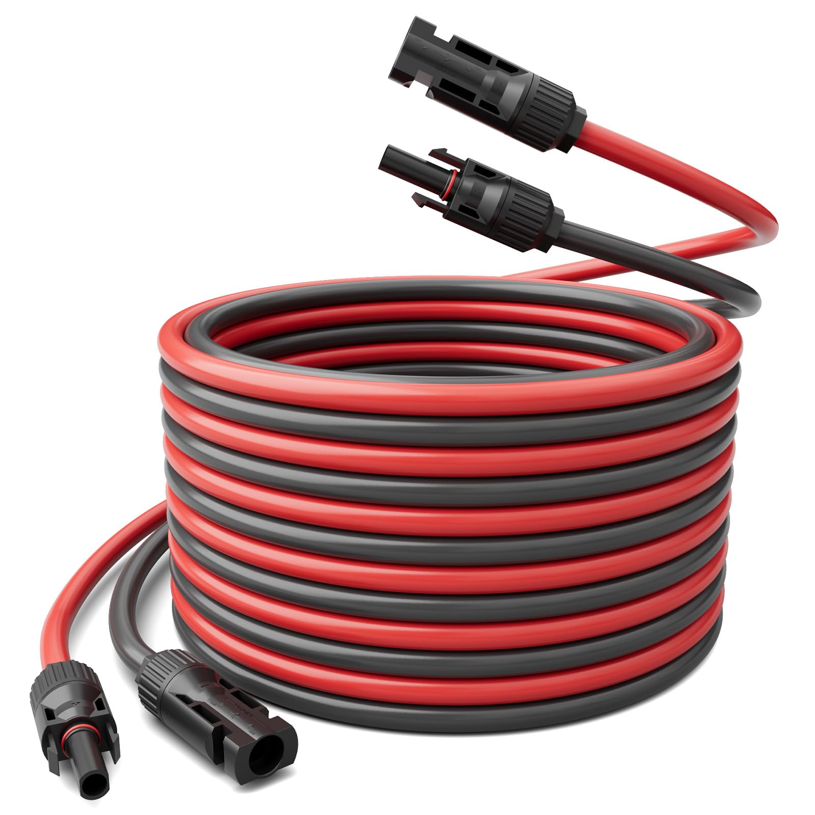 Cavo di prolunga per pannello solare da 10 AWG (6 mm²), con guaina doppia, cavo di prolunga per pannello solare con connettori IP67 maschio/femmina, per pannelli solari, automobili, camper
