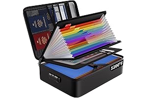 Fireproof File Organizer Bags with Lock for Home Safe Storage