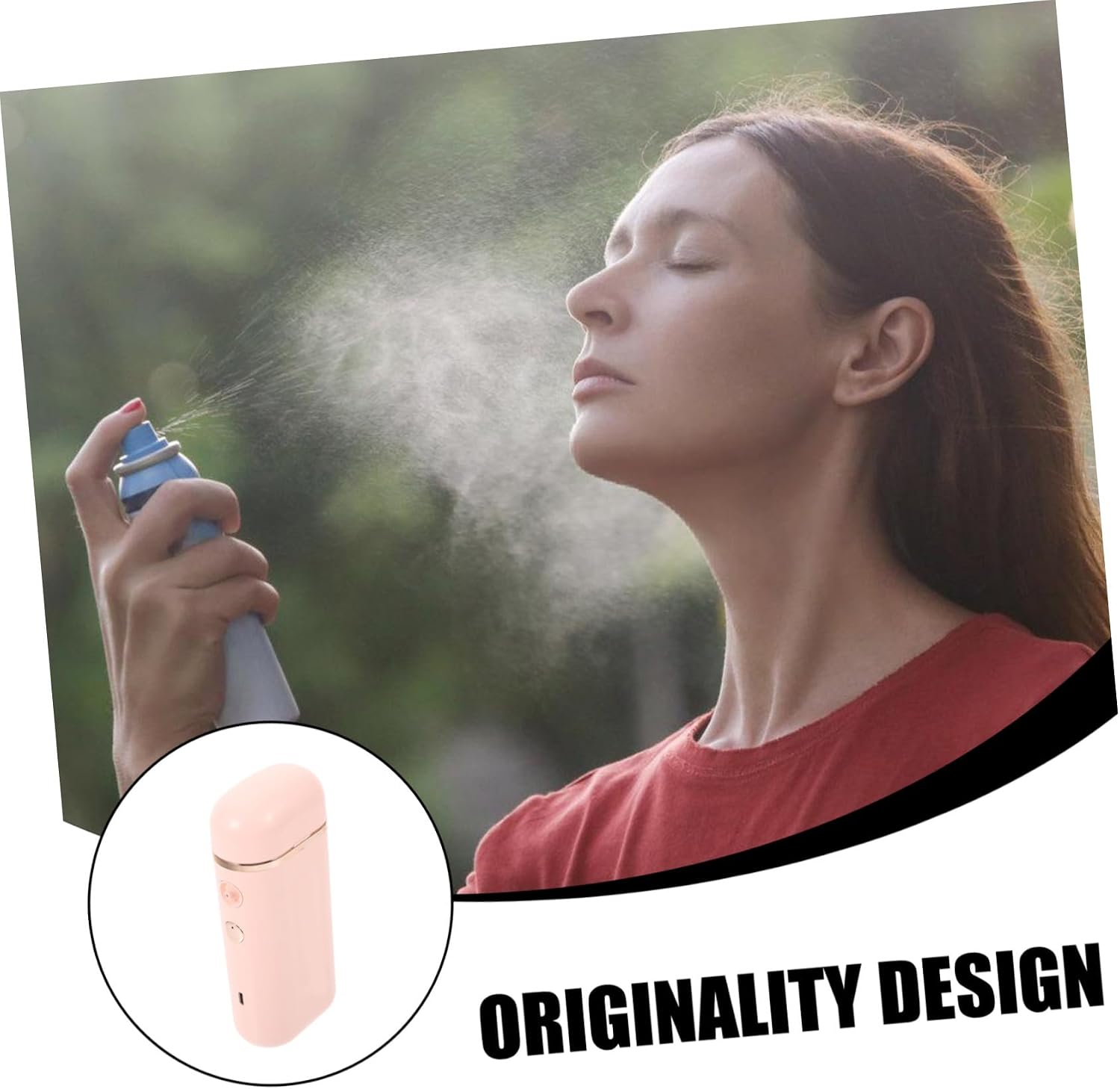 Portable Facial Steamer Mister for Women, Small Handheld Face Mister with Abs and Brass Material, Easy to Store and Use, for Travel and Salon Skin Care
