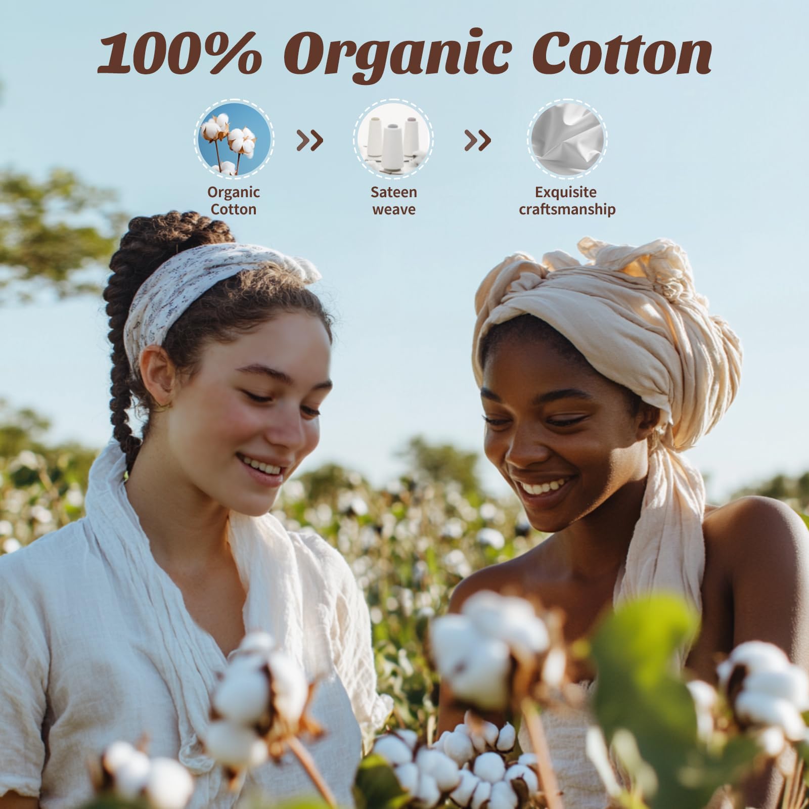 REDASW 100% Egyptian Cotton 1200 Thread Count Sheets Set,King Size Bed Sheet 4 Piece Sets,16 inches Deep Pocket,All Season,Bedding Soft(White)