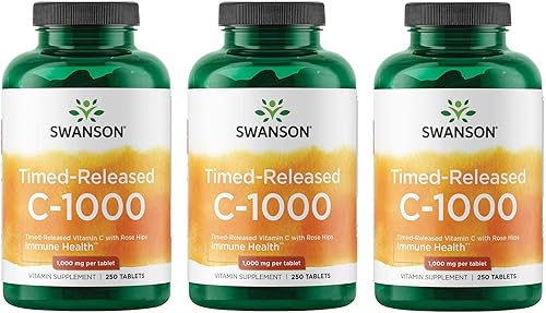 Swanson Vitamina C de liberación temporal con sistema inmunológico de rosas caderas que apoya el sistema inmunológico de la piel, suplemento