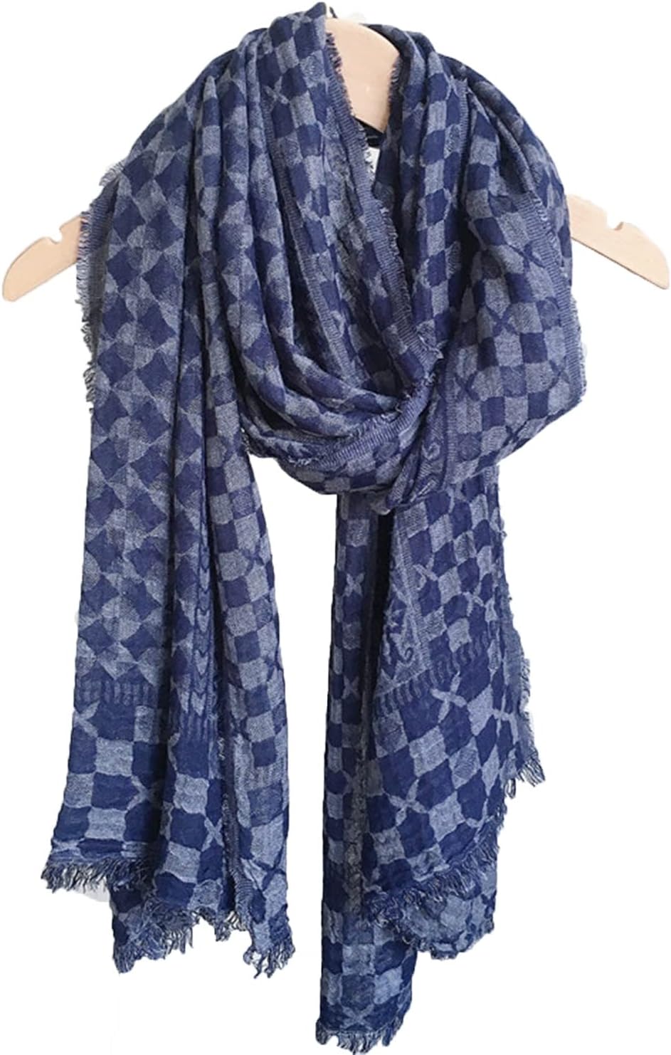 Couples Warm Double- Layer Jacquard Scarf Hijabs Soft Woven Fashion Infinity Scarves Travel Shawl for Men& Women (Color : B, Size : 185X60CM)