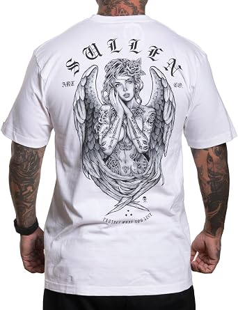 Sullen Mens Dream Angel Capsule Tattoo Lifestyle Graphic Cotton Standard Short Sleeve Tee