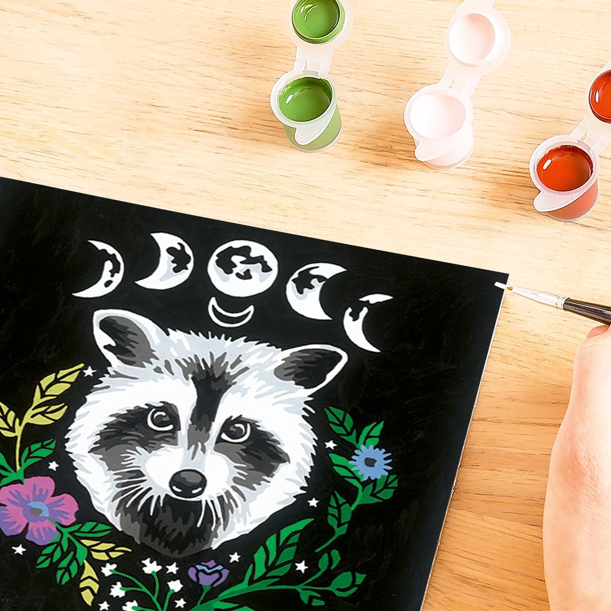 Ravensburger CreArt Pixie Cold: Racoon Paint by Numbers Kit for Adults - 23509 - Painting Arts and Crafts for Ages 12 and Up