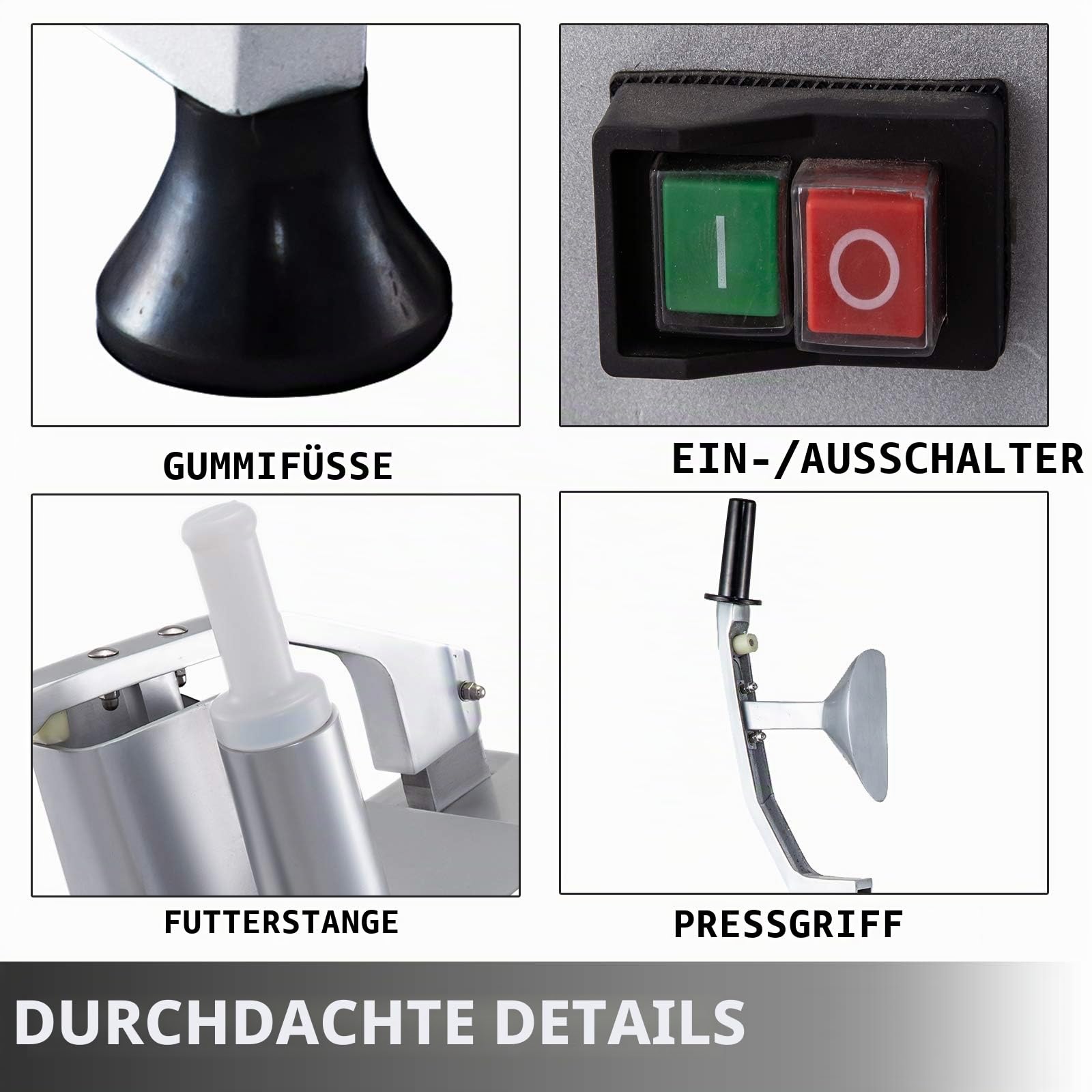 VEVOR Elektrischer Gemüseschneider Kommerzielle Gemüseschneidemaschine 550 W Schneidemaschine mit 6 Trennscheiben Prozessor für Gemüse, Professionelle Küchenmaschine Edelstahl