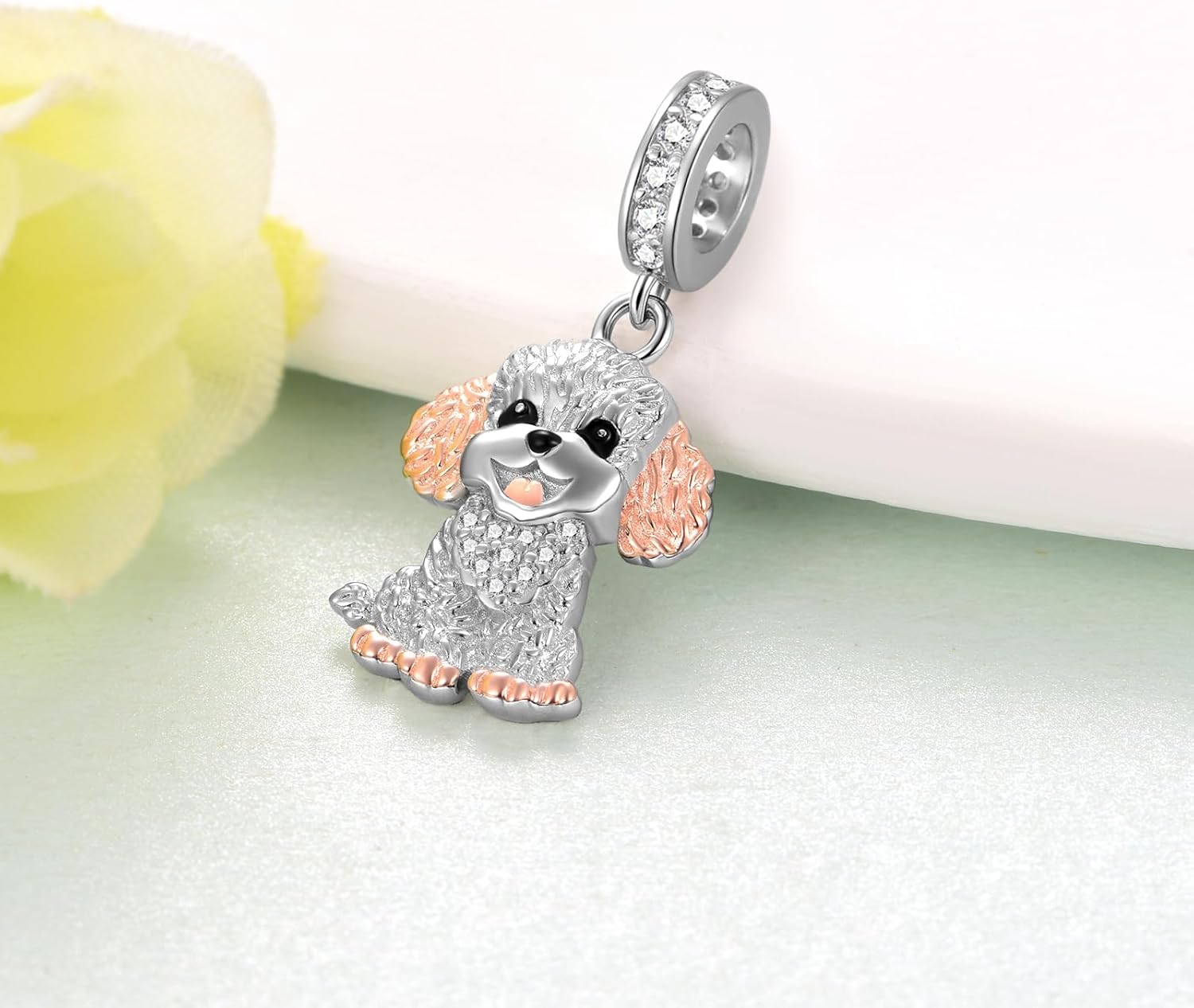 Poodle/Pomeranian/Pug/Highland Cow Charm 925 Sterling Silver Cute Animal Charm for Bracelets Animal Jewelry Gifts for Women - Image 2