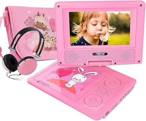 FUNAVO 7 5 quot Lettore DVD Portatile Schermo Girevole Batteria Ricaricabile Ore Cuffie Borsa Corrispondenti Supporti Card Porta USB Formati Riproduzione Diretta AVI RMVB MP3 JPEG FUNAVO 7 5 quot Lettore DVD Portatile Schermo Girevole Batteria Ricaricabile Ore Cuffie Borsa Corrispondenti Supporti Card Porta USB Formati Riproduzione Diretta AVI RMVB MP3 JPEG