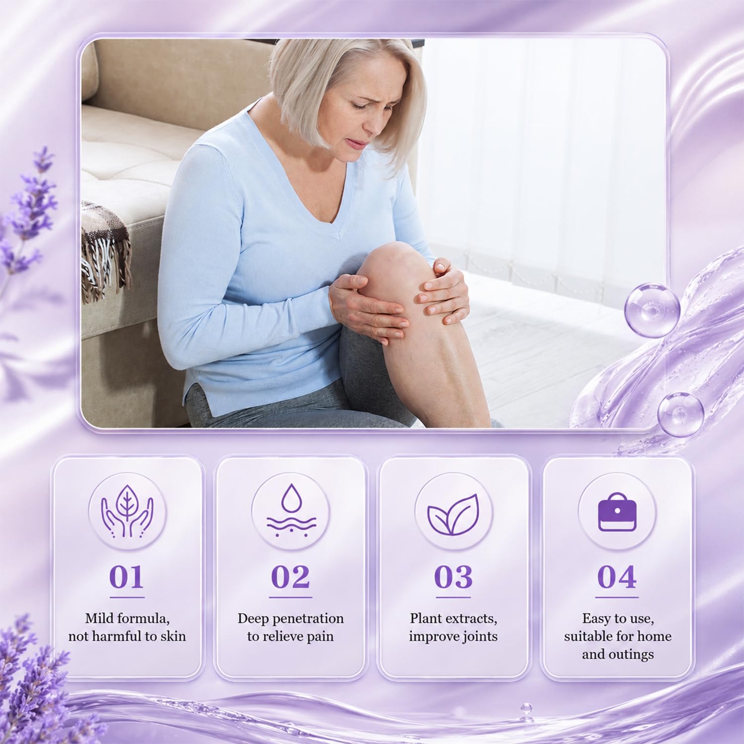 2Pcs Natural Joint Care Soothing Massage Cream,Comfortable Balms,Non-Greasy Formula,Fast Absorbing for Women and Men,Moisturizing & Hydration,Gentle and Skin Friendly,Natural Ingredients — Amazon image 5