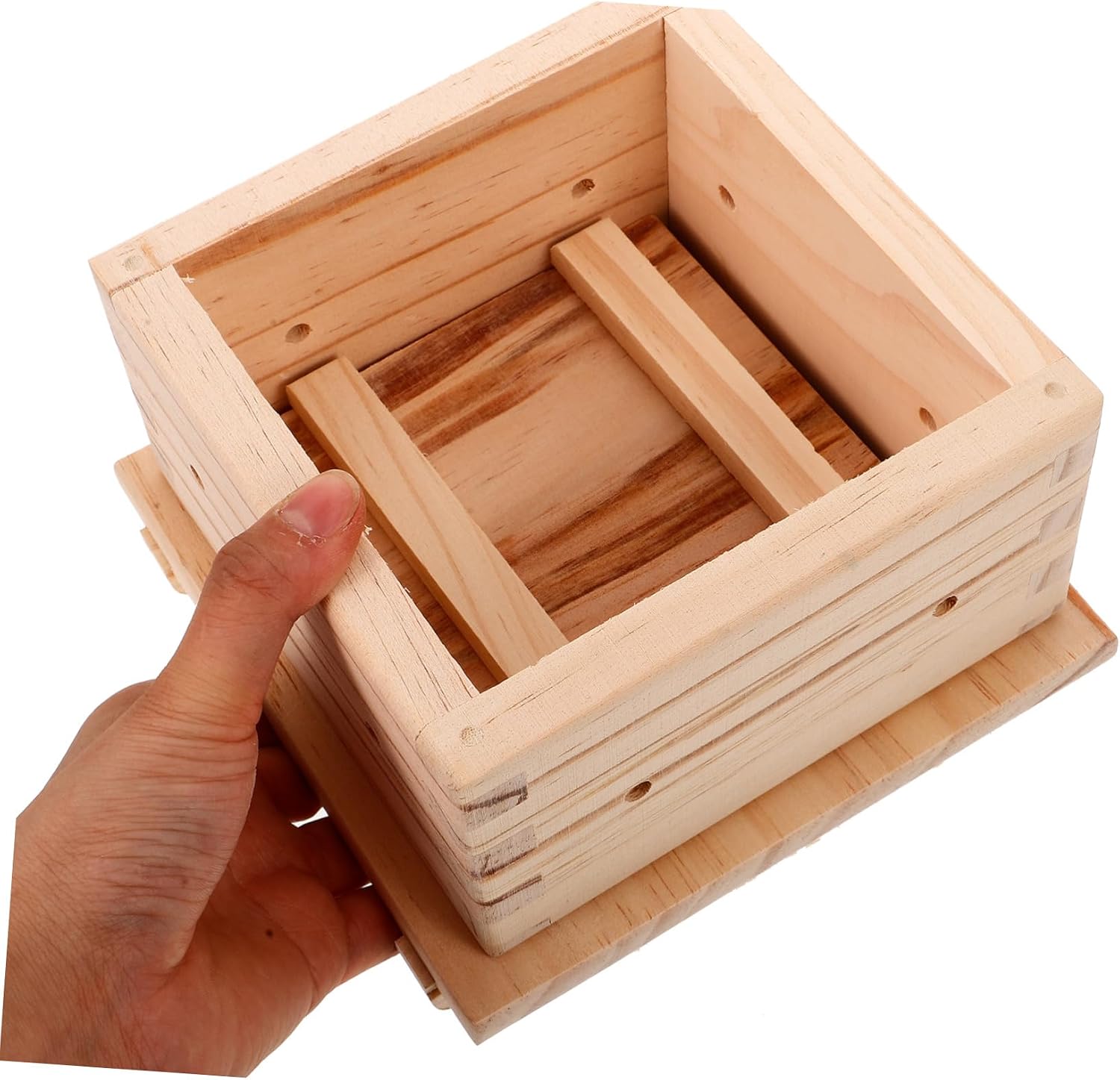 KICHOUSE Tofu Press Mold Wooden Tofu Maker for Homemade Soybean Curd Kitchen Tool Housewarming