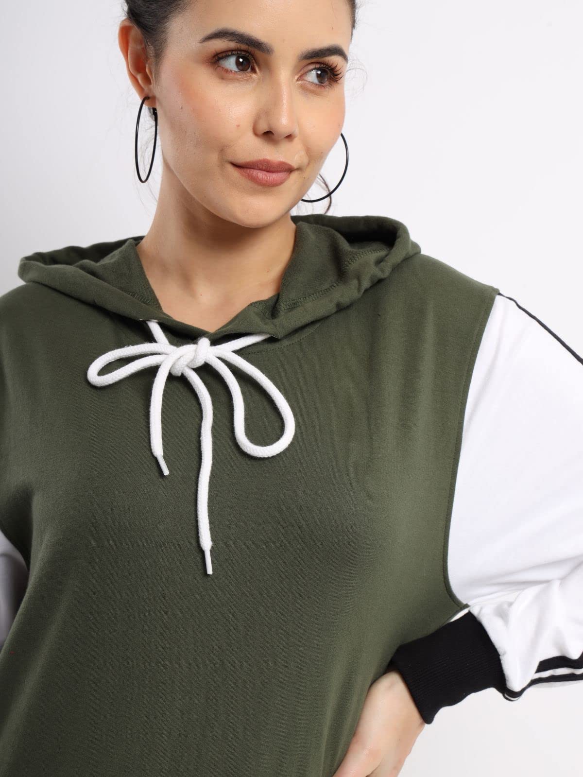 NOBERO Leah Co-ord Damen Sportanzug Oliv Grün Winterkleidung Baumwolle Damen Winterkleidung Set Damen Winterbekleidung Damen Winterbekleidung
