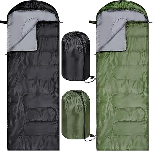 Vista 15 de Tudomro Saco de dormir de camping para adultos, ligero, plegable, impermeable, equipo de campamento para mantener el calor para primavera, verano