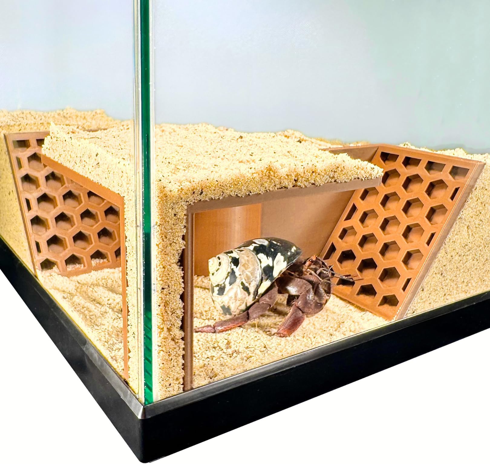Hermit Crab Underground Tunnel Cave Corner | Hermit Crab Climbing Tank Decor Hide Hideout | Enrichment Habitat Hideaway Decoration Accessories Supplies Toys Ornaments