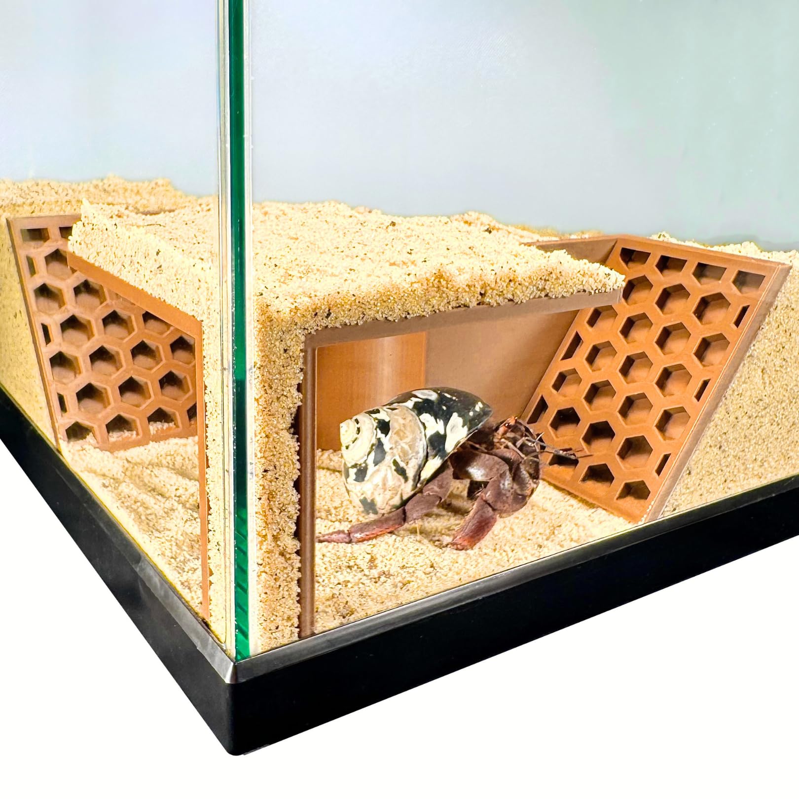 Hermit Crab Underground Tunnel Cave Corner | Hermit Crab Climbing Tank Decor Hide Hideout | Enrichment Habitat Hideaway Decoration Accessories Supplies Toys Ornaments