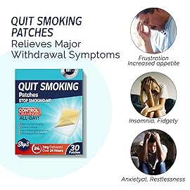 Step 3 Quit Smoking Patches, 7mg Stop Smoking Aids Patches, Easy & Effective Anti-Stickers, Helping Quit Patch, 30 Count Quit Smoking Stickers That Work with 2 Weeks