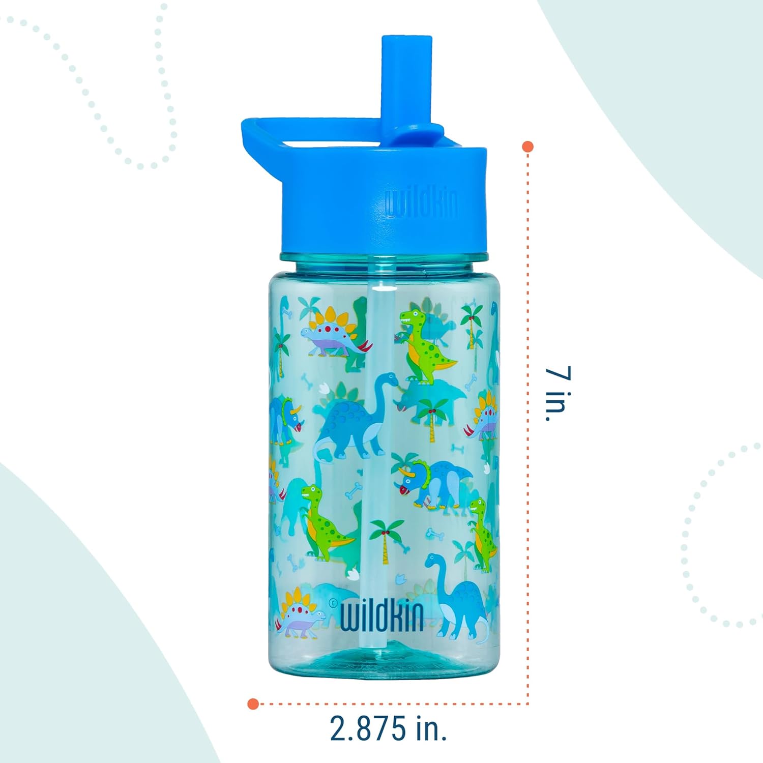 Wildkin Kids 16 Oz Water Bottle – BPA-Free Tritan, Leak-Proof Lid, Durable & Easy to Clean - Dinosaur Land - Image 3